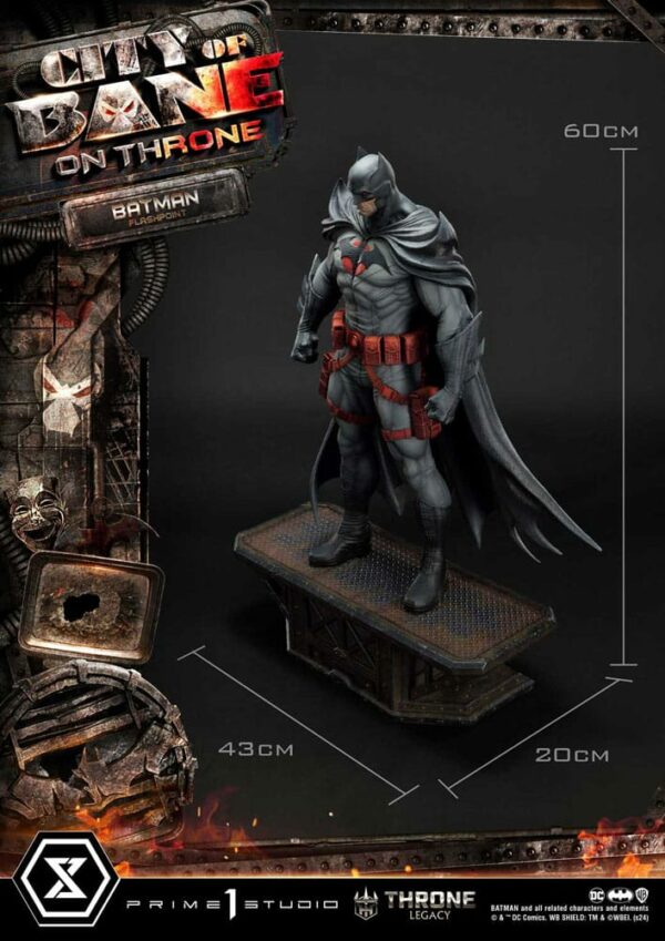 DC COMICS – Statuette 1/4 Throne Legacy Collection Flashpoint Batman Bonus Version 60 cm – Image 7