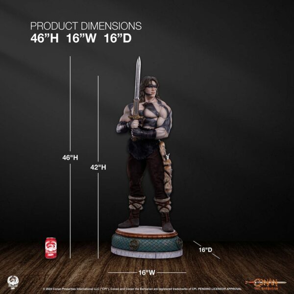 CONAN LE BARBARE – Statuette Elite Series 1/2 Conan Warpaint Edition 116 cm – Image 3