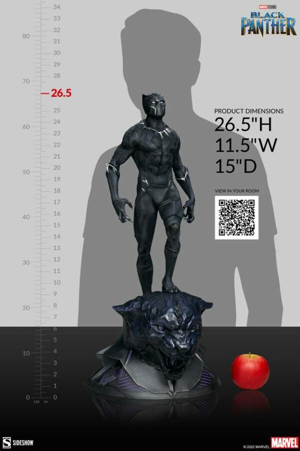 MARVEL – Statuette Premium Format 1/4 Black Panther 67 cm – Image 6