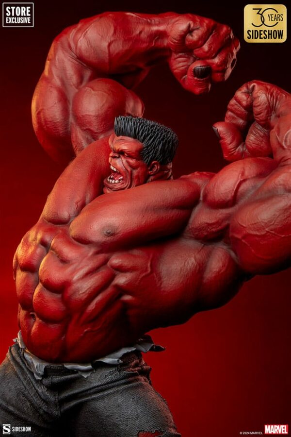 MARVEL - Statuette Premium Format Red Hulk (Thunderbolt Ross) 74 cm – Image 3