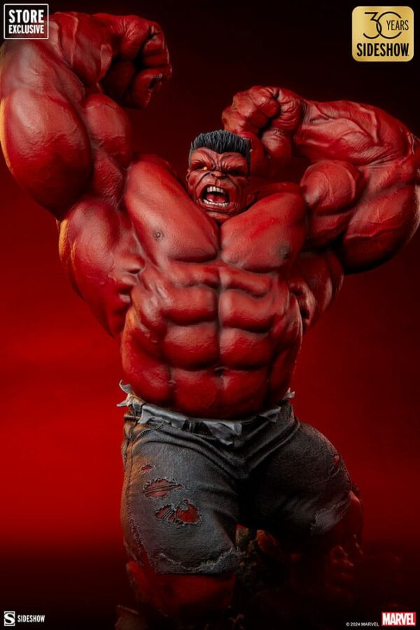 MARVEL - Statuette Premium Format Red Hulk (Thunderbolt Ross) 74 cm – Image 4