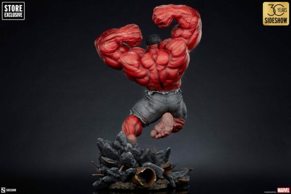 MARVEL - Statuette Premium Format Red Hulk (Thunderbolt Ross) 74 cm – Image 6