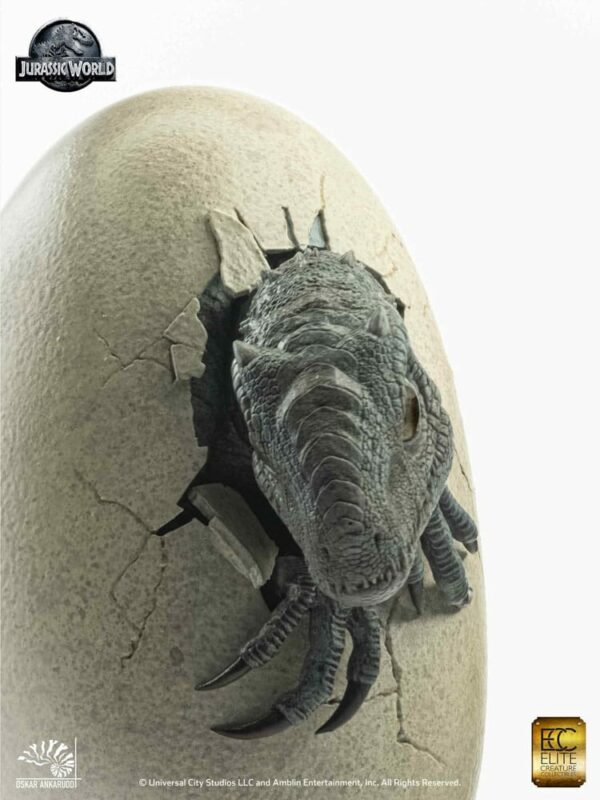 JURASSIC WORLD – Set 3 Statuettes  1/2 Œufs Indominus Rex 13 cm – Image 16
