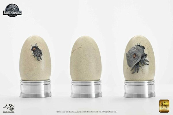 JURASSIC WORLD – Set 3 Statuettes  1/2 Œufs Indominus Rex 13 cm – Image 20