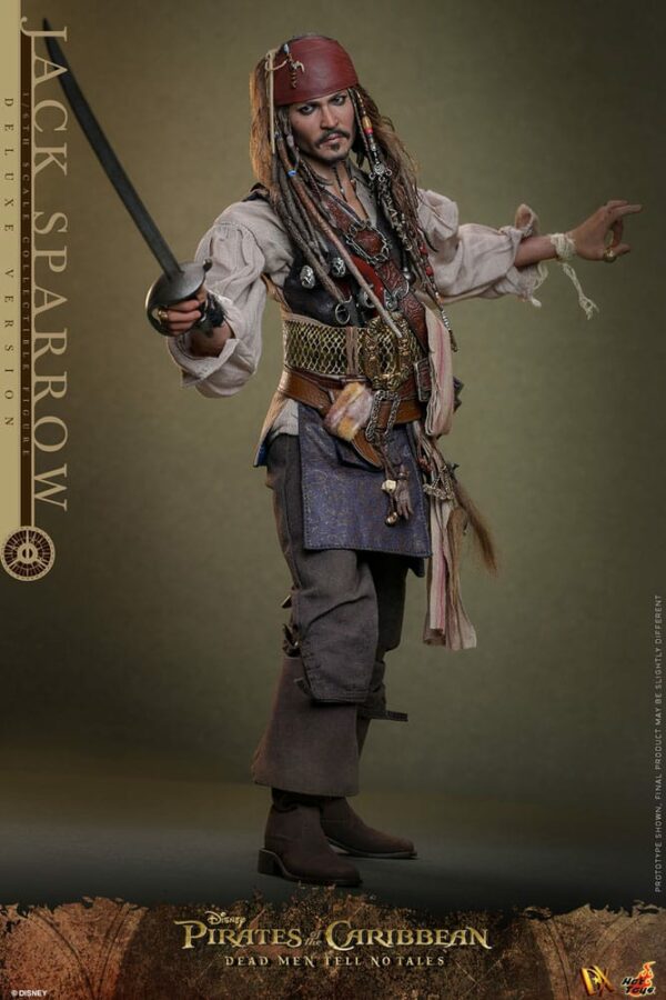 PIRATES DES CARAÏBES – Figurine DX 1/6 Jack Sparrow 30 cm Deluxe Version (La Vengeance de Salazar) – Image 5