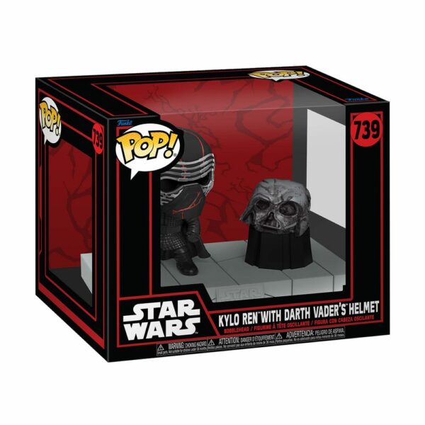 Kylo Ren avec Casque de Dark Vador – Figurine Star Wars Dark Side Deluxe Funko POP! n°739 – Image 2