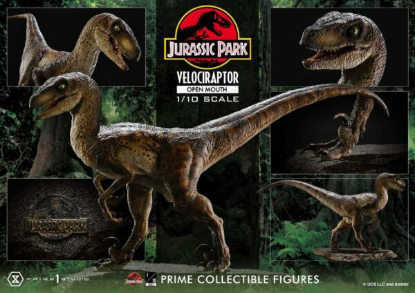 JURASSIC PARK – Statuette 1/10 Prime Collectibles Vélociraptor Open Mouth 19 cm – Image 5