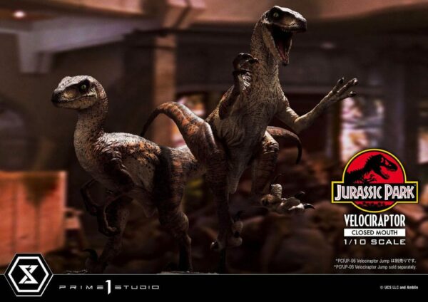 JURASSIC PARK – Statuette 1/10 Prime Collectibles Vélociraptor Closed Mouth 19 cm – Image 24