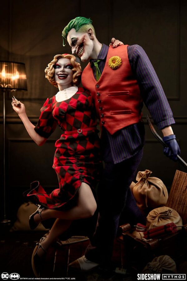 DC COMICS – Statuette 1/5 The Joker & Harley Quinn Lawless Love 41 cm (DC Comics Mythos) – Image 4