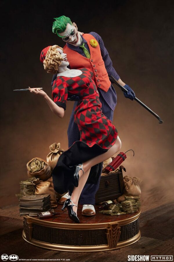 DC COMICS – Statuette 1/5 The Joker & Harley Quinn Lawless Love 41 cm (DC Comics Mythos) – Image 12