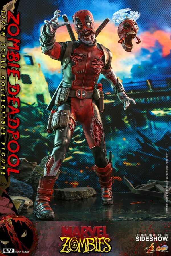 MARVEL – Figurine 1/6 Comic Masterpiece Zombie Deadpool 31 cm – Image 3