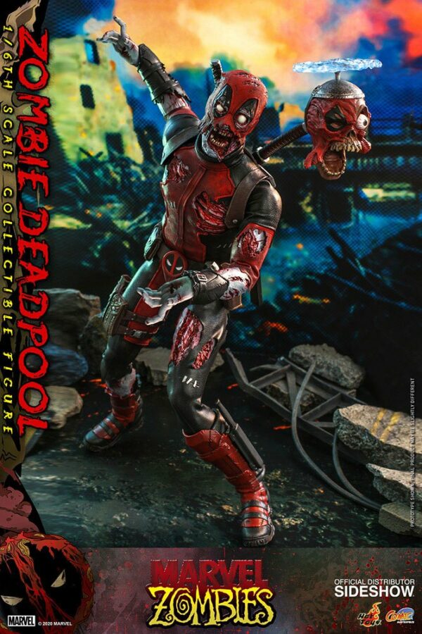 MARVEL – Figurine 1/6 Comic Masterpiece Zombie Deadpool 31 cm – Image 4