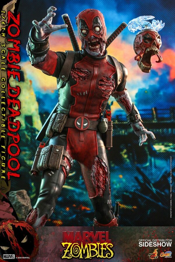 MARVEL – Figurine 1/6 Comic Masterpiece Zombie Deadpool 31 cm – Image 5