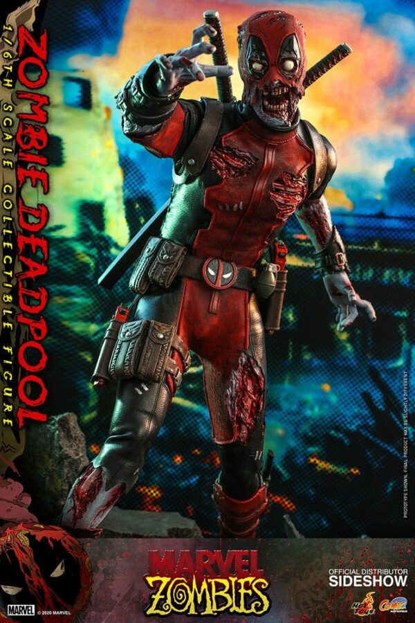 MARVEL – Figurine 1/6 Comic Masterpiece Zombie Deadpool 31 cm – Image 6