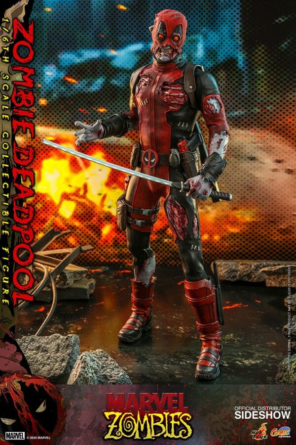 MARVEL – Figurine 1/6 Comic Masterpiece Zombie Deadpool 31 cm – Image 7