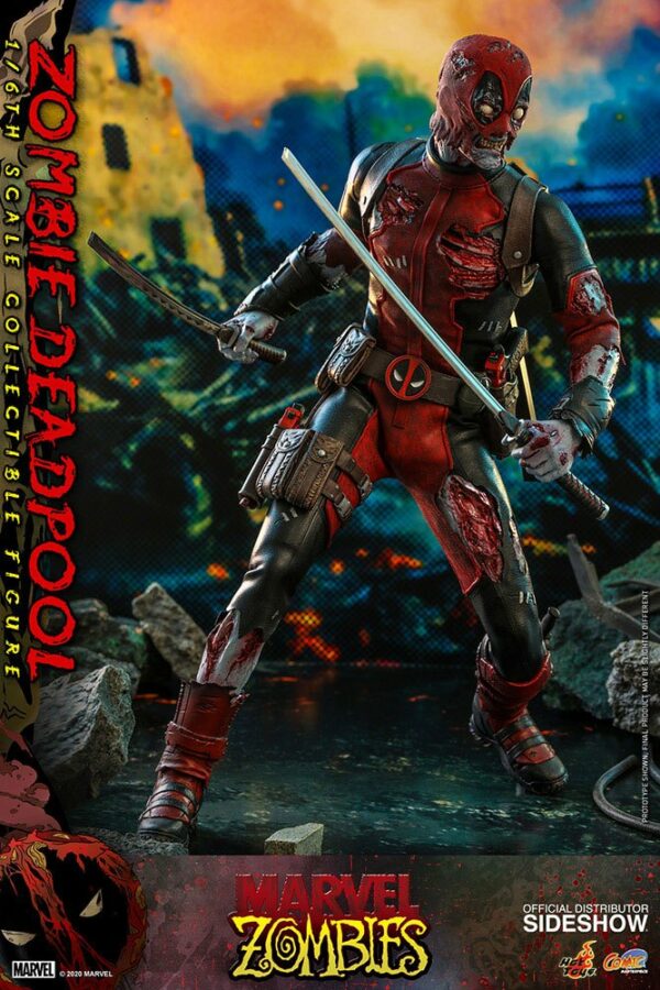 MARVEL – Figurine 1/6 Comic Masterpiece Zombie Deadpool 31 cm – Image 8