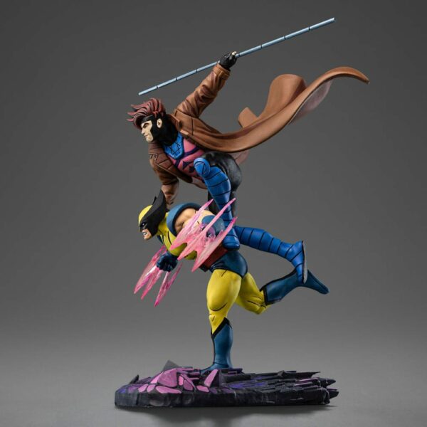 MARVEL – Statuette 1/10 Deluxe Art Scale X-Men ’97 Gambit & Wolverine 29 cm – Image 2