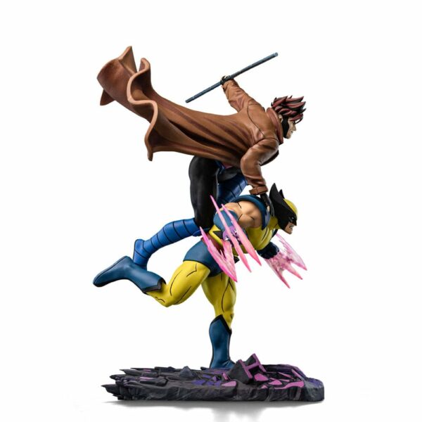 MARVEL – Statuette 1/10 Deluxe Art Scale X-Men ’97 Gambit & Wolverine 29 cm – Image 3