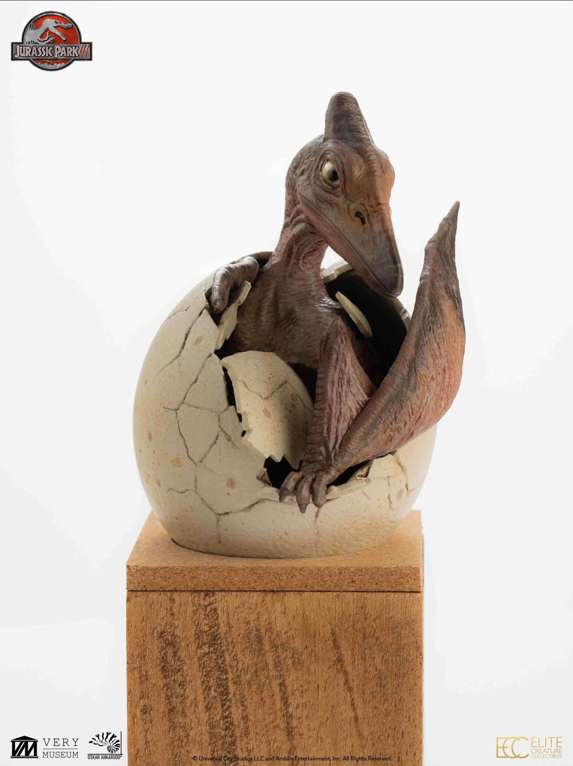Set 3 Statuettes Hatchling Pterosaur Jurassic Park 3