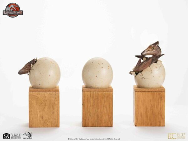 JURASSIC PARK – Set 3 Statuettes Hatchling Pterosaur Jurassic Park III 16 cm – Image 3
