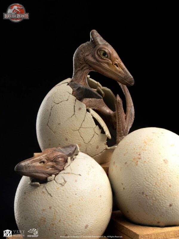 JURASSIC PARK – Set 3 Statuettes Hatchling Pterosaur Jurassic Park III 16 cm – Image 11