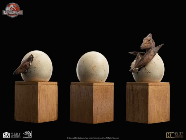 JURASSIC PARK – Set 3 Statuettes Hatchling Pterosaur Jurassic Park III 16 cm – Image 24