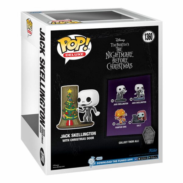 Jack Skellington with Christmas Door - Figurine L’Étrange Noël de Monsieur Jack Funko POP! Deluxe n°1360 – Image 3