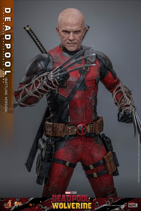 MARVEL – Figurine 1/6 Movie Masterpiece Deadpool Battling Version (Deadpool & Wolverine) 31 cm – Image 3