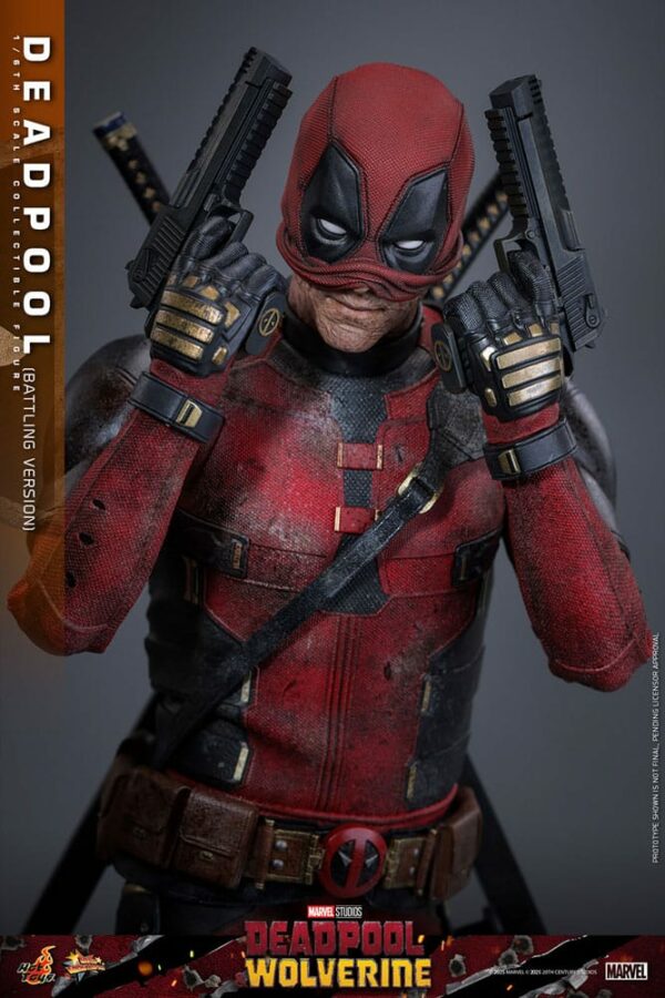 MARVEL – Figurine 1/6 Movie Masterpiece Deadpool Battling Version (Deadpool & Wolverine) 31 cm – Image 4
