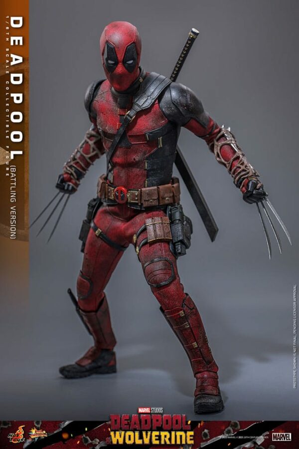 MARVEL – Figurine 1/6 Movie Masterpiece Deadpool Battling Version (Deadpool & Wolverine) 31 cm – Image 6