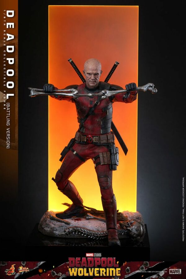 MARVEL – Figurine 1/6 Movie Masterpiece Deadpool Battling Version (Deadpool & Wolverine) 31 cm – Image 10