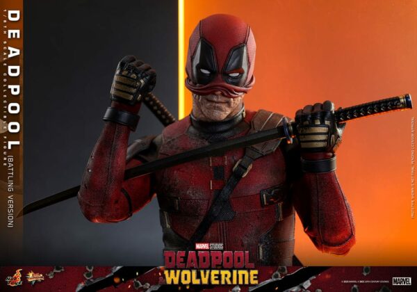 MARVEL – Figurine 1/6 Movie Masterpiece Deadpool Battling Version (Deadpool & Wolverine) 31 cm – Image 12