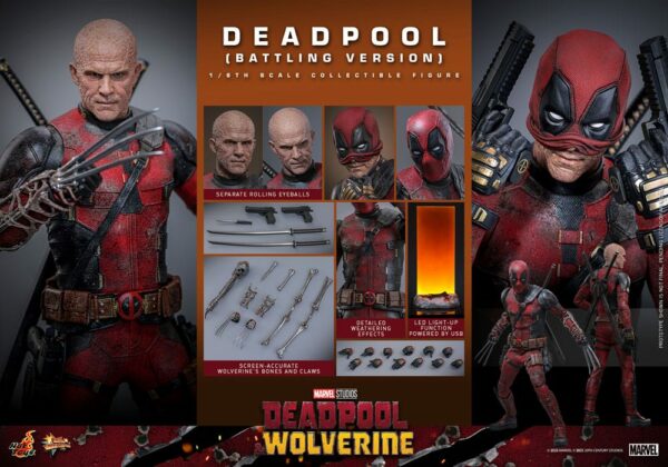 MARVEL – Figurine 1/6 Movie Masterpiece Deadpool Battling Version (Deadpool & Wolverine) 31 cm – Image 22
