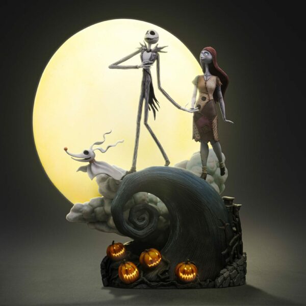 L’ÉTRANGE NOËL DE MONSIEUR JACK – Statuette 1/10 Deluxe Art Scale Jack Skellington Sally & Zero 39 cm – Image 3