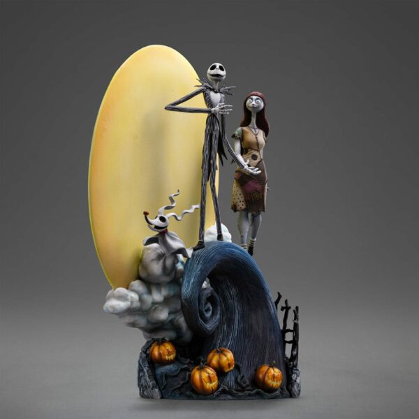 L’ÉTRANGE NOËL DE MONSIEUR JACK – Statuette 1/10 Deluxe Art Scale Jack Skellington Sally & Zero 39 cm – Image 4