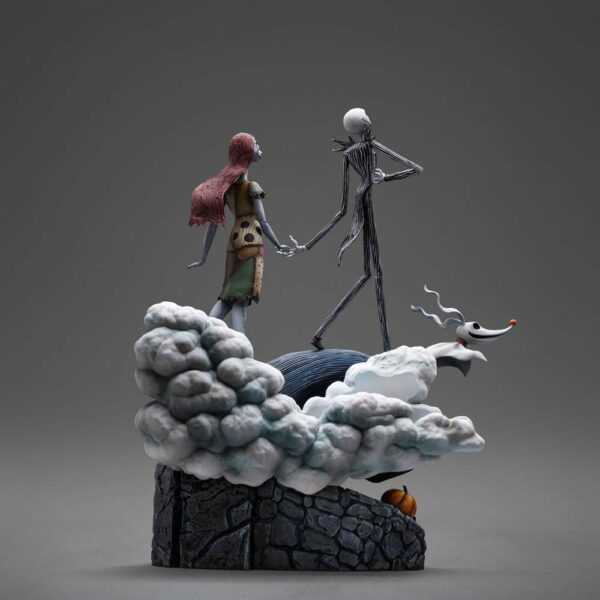 L’ÉTRANGE NOËL DE MONSIEUR JACK – Statuette 1/10 Deluxe Art Scale Jack Skellington Sally & Zero 39 cm – Image 7
