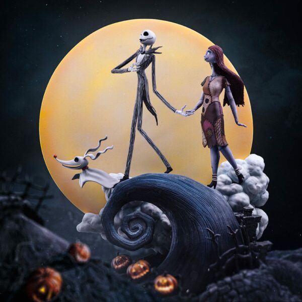 L’ÉTRANGE NOËL DE MONSIEUR JACK – Statuette 1/10 Deluxe Art Scale Jack Skellington Sally & Zero 39 cm – Image 9