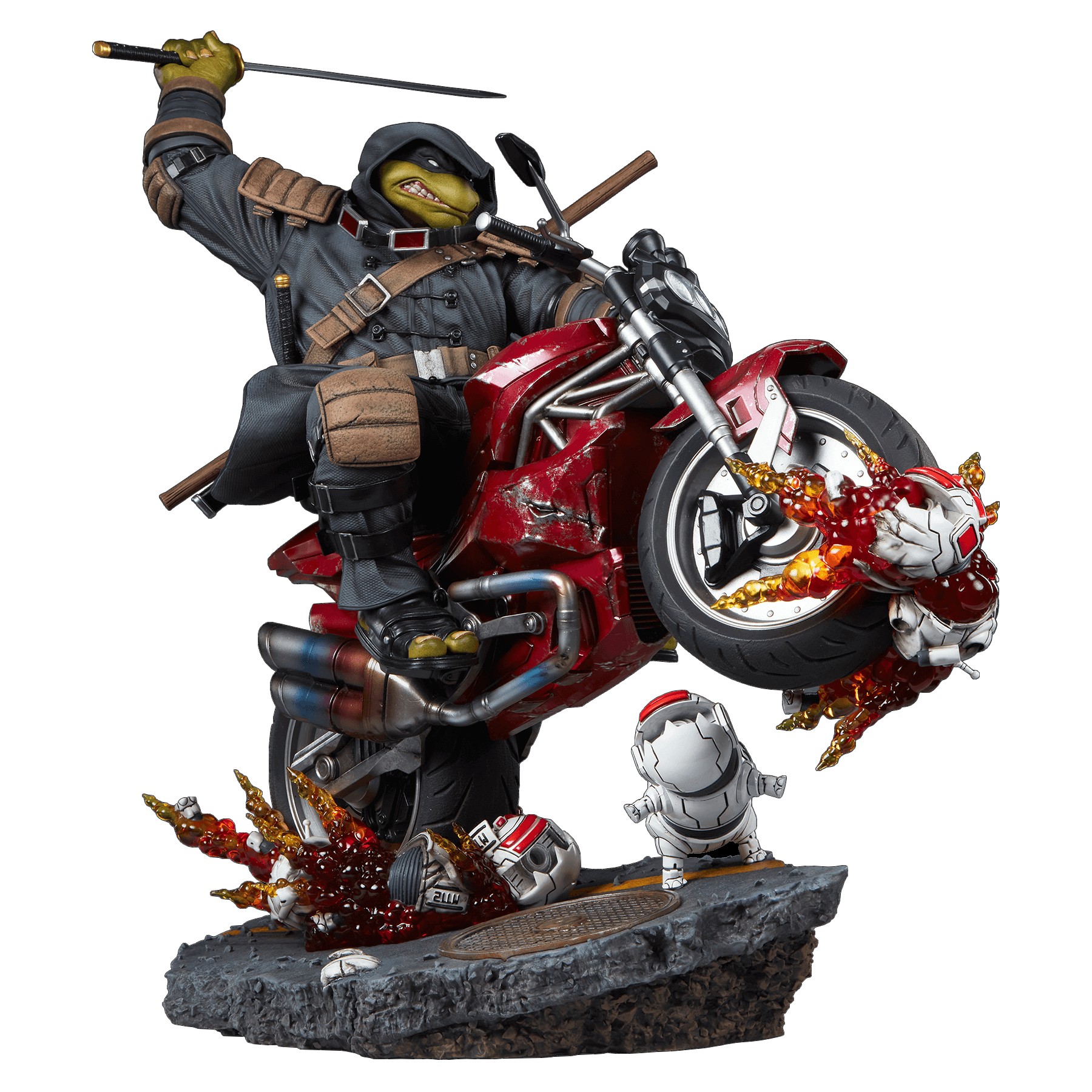 Statuette 1/4 The Last Ronin on Bike PCS (Les Tortues Ninja)
