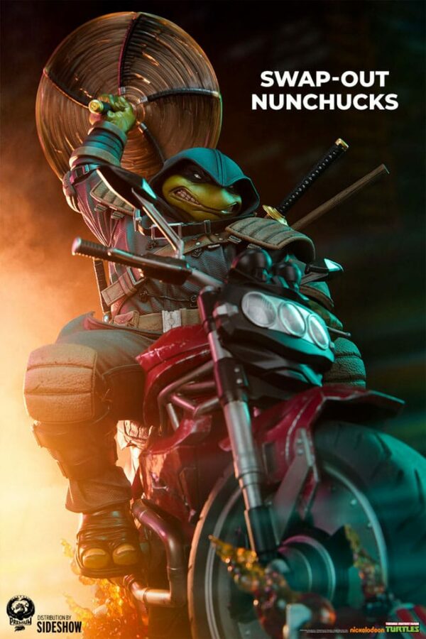 LES TORTUES NINJA – Statuette 1/4 The Last Ronin on Bike 53 cm – Image 4