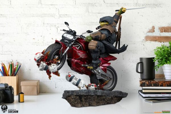 LES TORTUES NINJA – Statuette 1/4 The Last Ronin on Bike 53 cm – Image 5