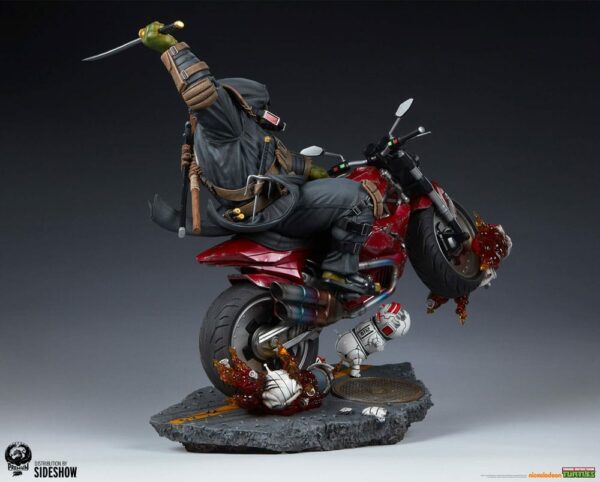 LES TORTUES NINJA – Statuette 1/4 The Last Ronin on Bike 53 cm – Image 9