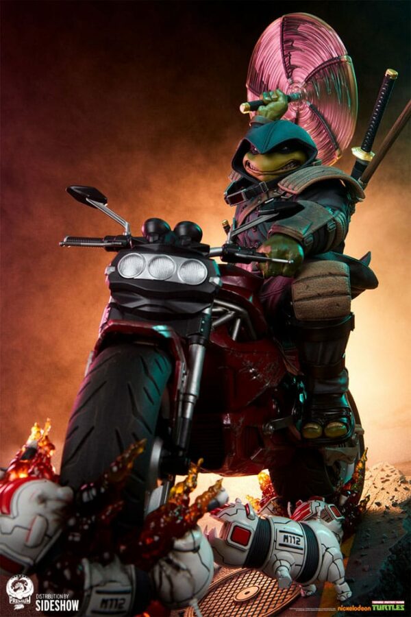 LES TORTUES NINJA – Statuette 1/4 The Last Ronin on Bike 53 cm – Image 26