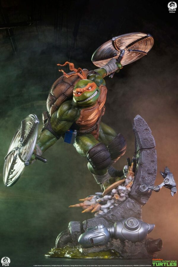 LES TORTUES NINJA – Statuette 1/3 Michelangelo (Deluxe Edition) 67 cm – Image 3
