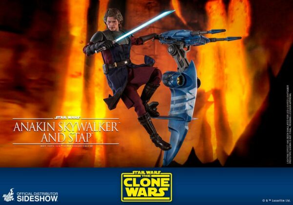 STAR WARS – Figurine 1/6 Anakin Skywalker & STAP The Clone Wars 31 cm – Image 11