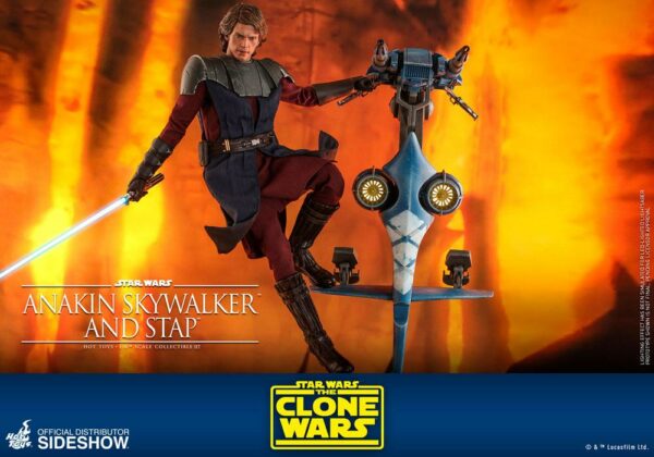 STAR WARS – Figurine 1/6 Anakin Skywalker & STAP The Clone Wars 31 cm – Image 12