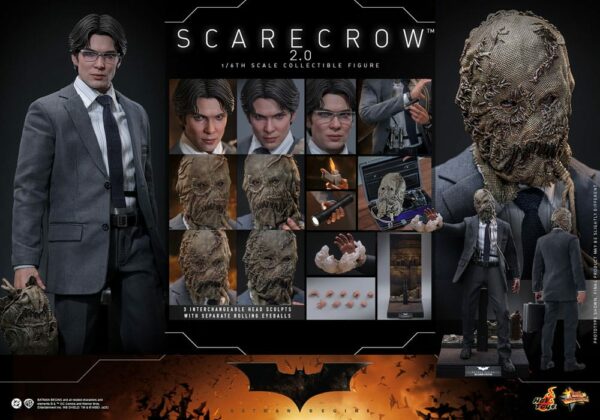 DC COMICS – Figurine Movie Masterpiece 1/6 L’Épouvantail 2.0 Batman Begins 30 cm – Image 21