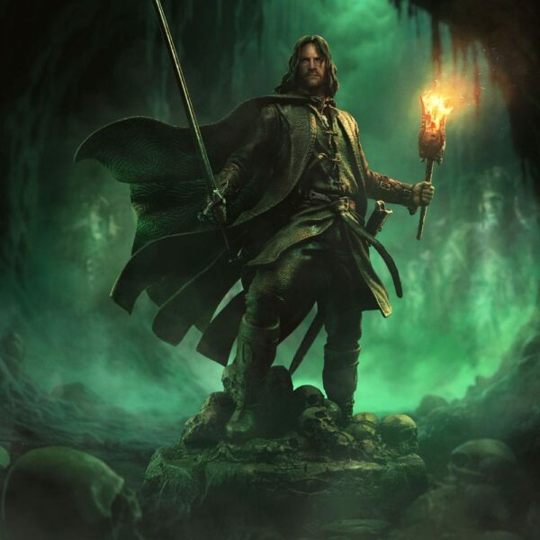 LE SEIGNEUR DES ANNEAUX – Statuette 1/10 Art Scale Aragorn Unleashed 31 cm – Image 7