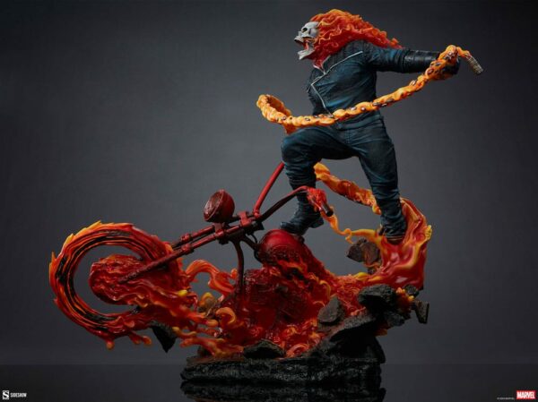 MARVEL – Statuette Premium Format Ghost Rider Classic Variant 53 cm – Image 9