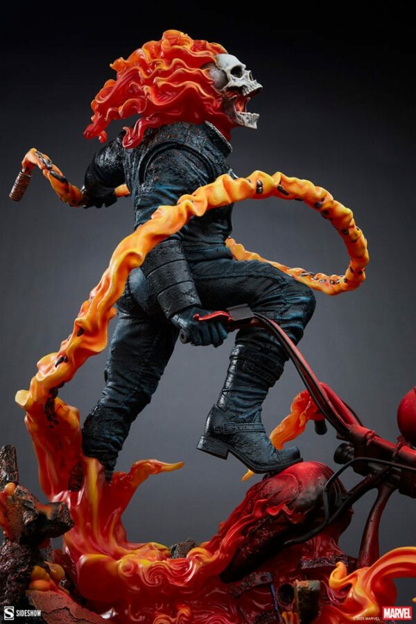MARVEL – Statuette Premium Format Ghost Rider Classic Variant 53 cm – Image 11