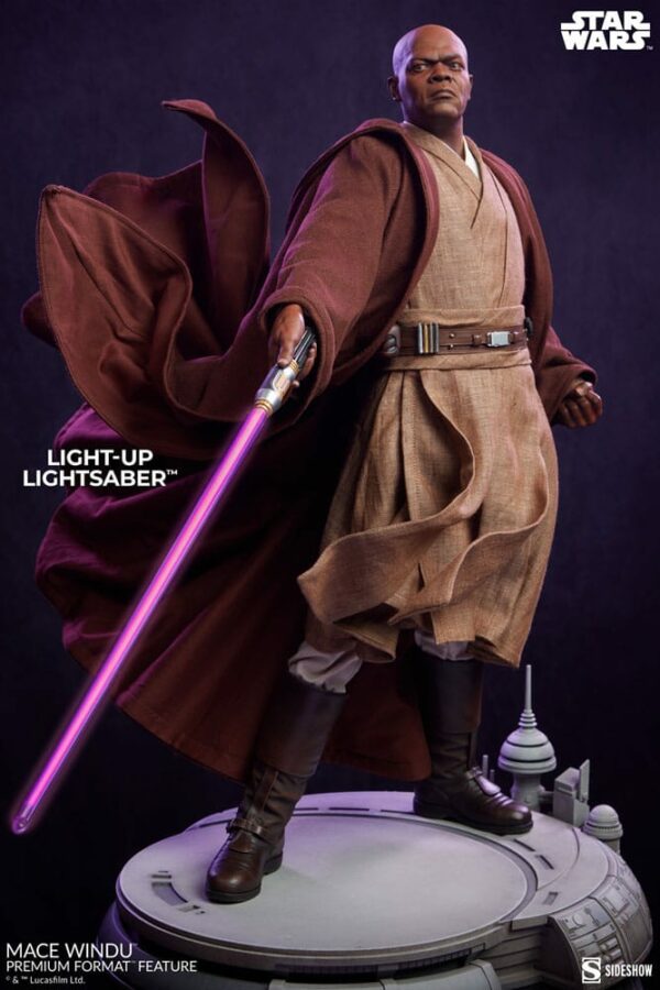 STAR WARS – Statuette Premium Format Mace Windu 53 cm – Image 3